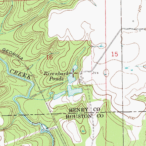 Topographic Map of Rivenbark Ponds, AL