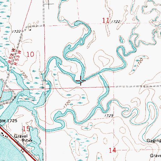 Topographic Map of Mud Creek, SD