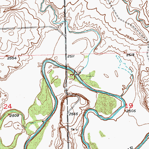 Topographic Map of Mud Creek, SD