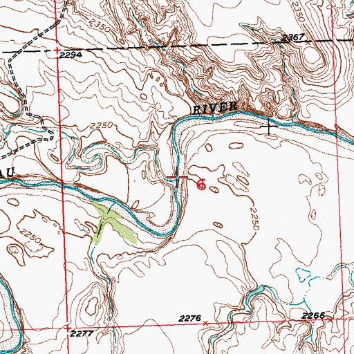 Topographic Map of Mud Creek, SD