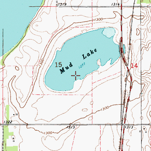 Topographic Map of Mud Lake, SD