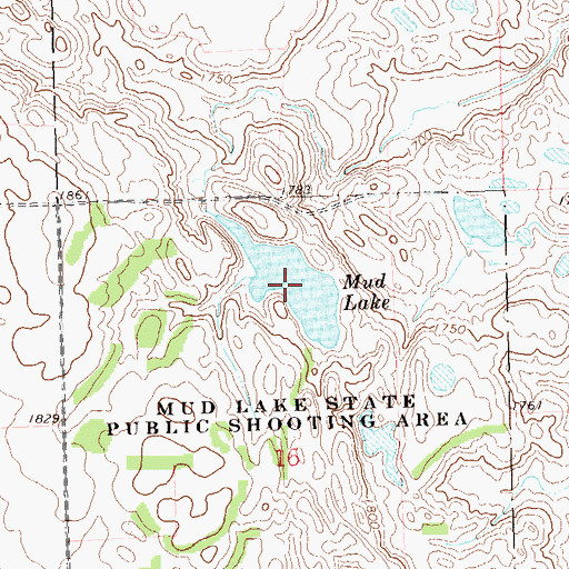 Topographic Map of Mud Lake, SD