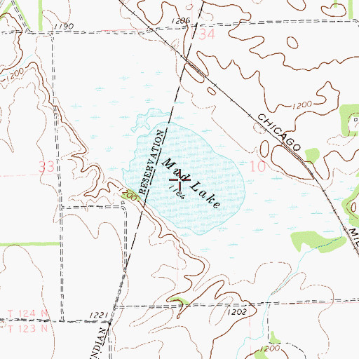 Topographic Map of Mud Lake, SD