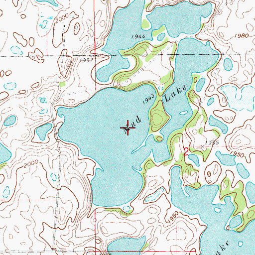 Topographic Map of Mud Lake, SD