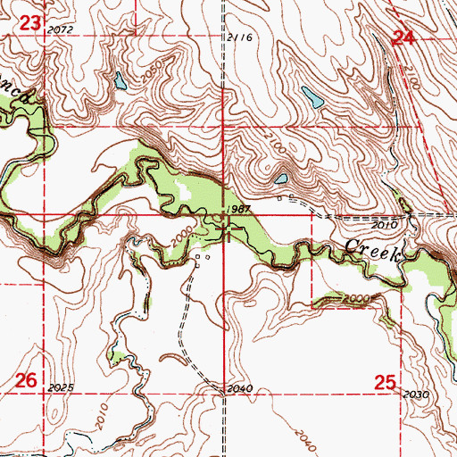 Topographic Map of Murphy Creek, SD