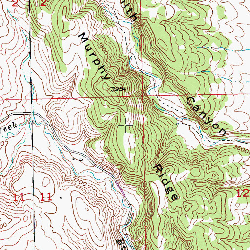 Topographic Map of Murphy Ridge, SD