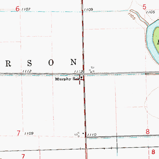 Topographic Map of Murphy School, SD