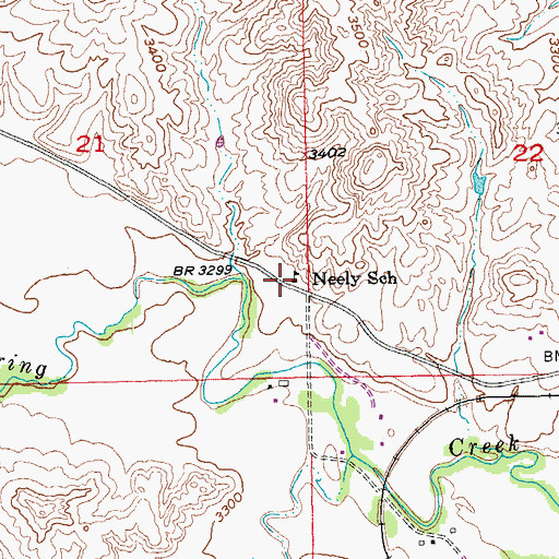 Topographic Map of Neely School, SD