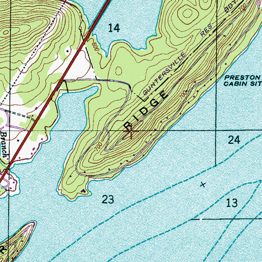 Topographic Map of River Ridge, AL