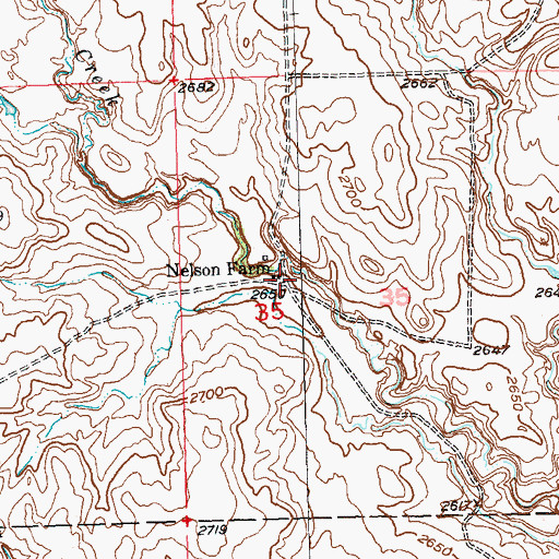 Topographic Map of Nelson Farm, SD