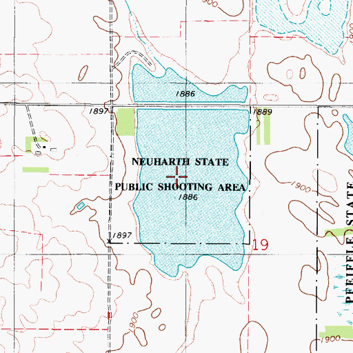 Topographic Map of Neuharth State Public Shooting Area, SD
