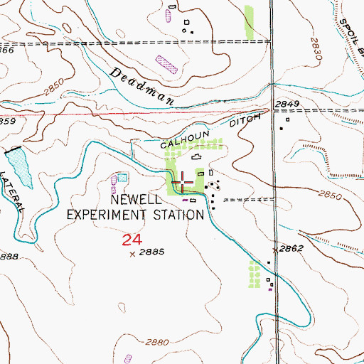 Topographic Map of Newell Experiment Station, SD