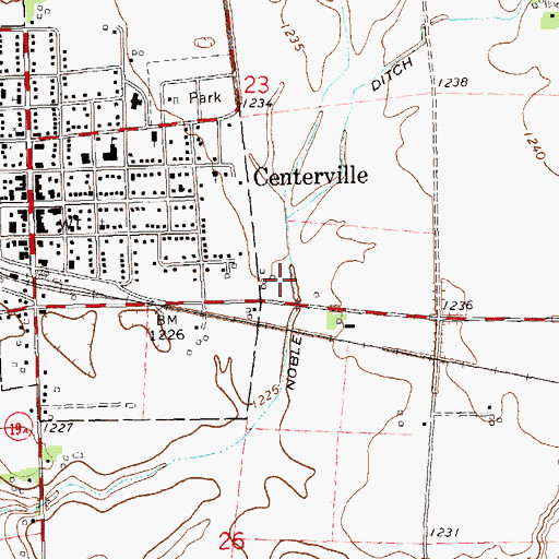 Topographic Map of Noble Ditch, SD