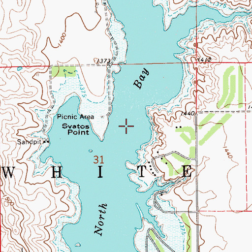 Topographic Map of North Bay, SD
