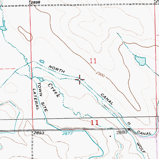 Topographic Map of North Canal, SD