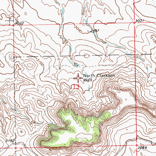 Topographic Map of North Clarkson Well, SD