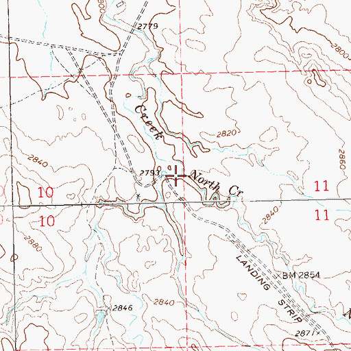 Topographic Map of North Creek, SD