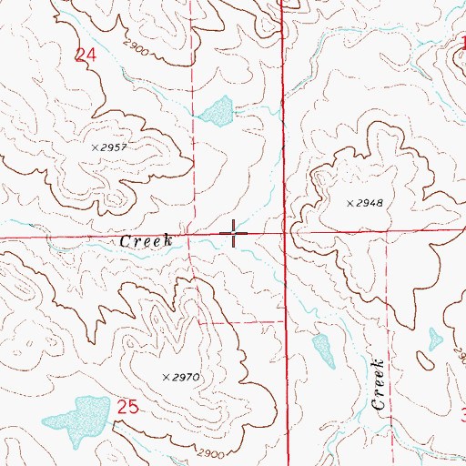 Topographic Map of North Double R Creek, SD