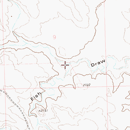 Topographic Map of North Fork Fish Draw, SD