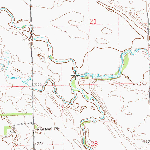 Topographic Map of North Fork Whetstone River, SD