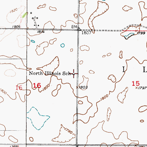 Topographic Map of North Illinois School, SD