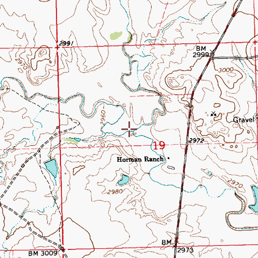 Topographic Map of North Indian Creek, SD