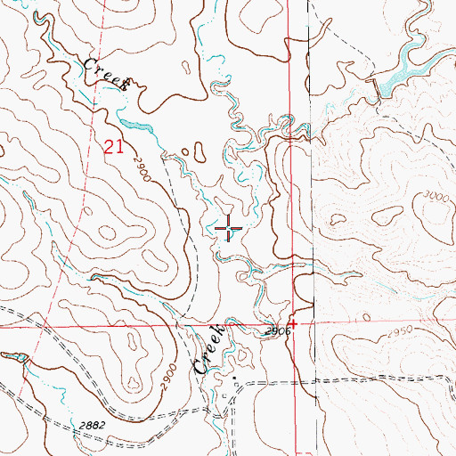 Topographic Map of North Jack Creek, SD