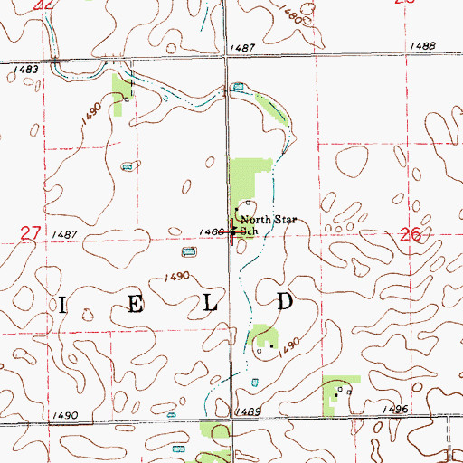 Topographic Map of North Star School, SD