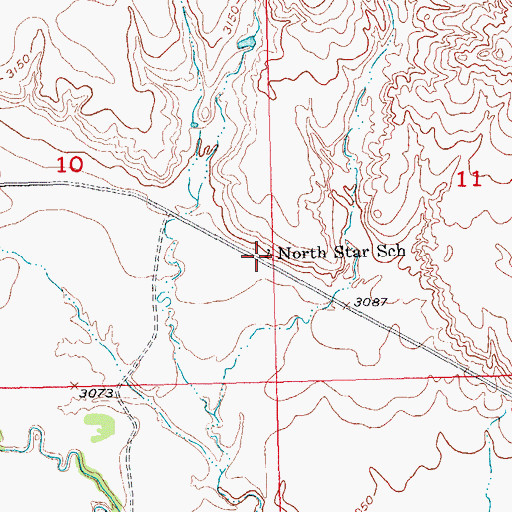 Topographic Map of North Star School, SD