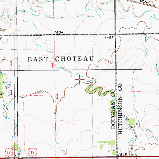 Topographic Map of Oak Hollow, SD