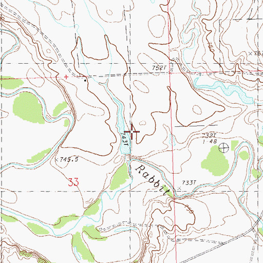 Topographic Map of Old Ada School, SD