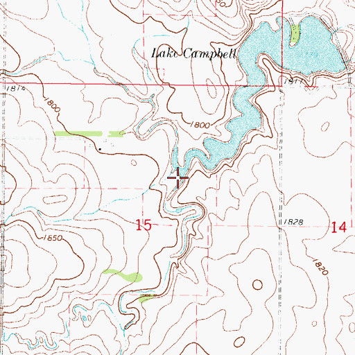 Topographic Map of Olson Creek, SD