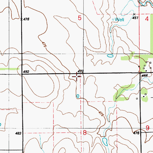 Topographic Map of Olson School, SD