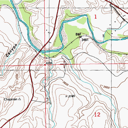 Topographic Map of Tollhouse Canyon, AZ