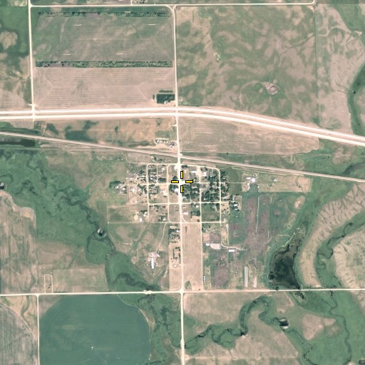 Aerial/Satellite Image of Ortley, SD