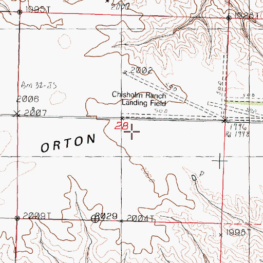 Topographic Map of Orton, SD