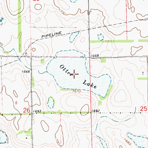 Topographic Map of Otter Lake, SD