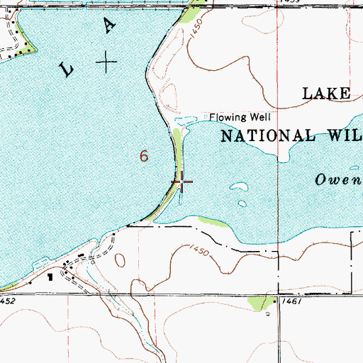 Topographic Map of Owens Bay, SD