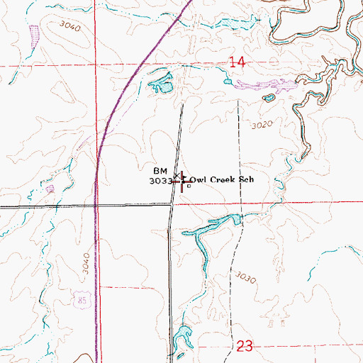 Topographic Map of Owl Creek School, SD