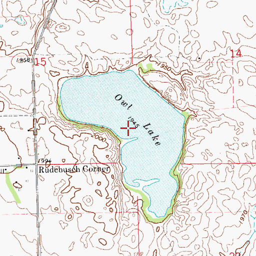Topographic Map of Owl Lake, SD