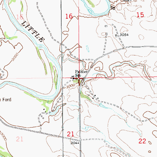 Topographic Map of Painter School, SD
