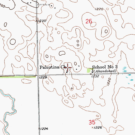 Topographic Map of Palestina Church, SD