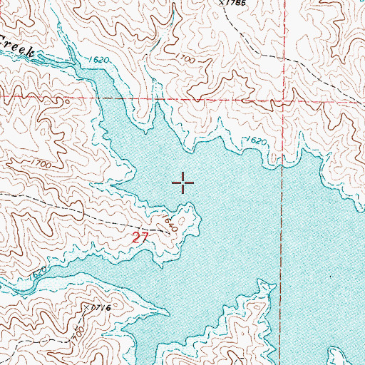 Topographic Map of Pascal Creek, SD