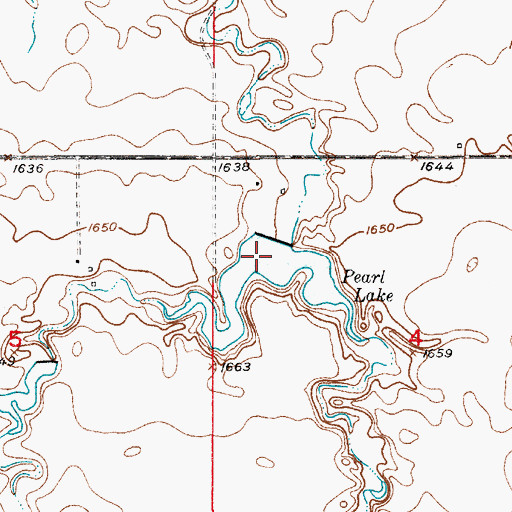 Topographic Map of Pearl Lake, SD