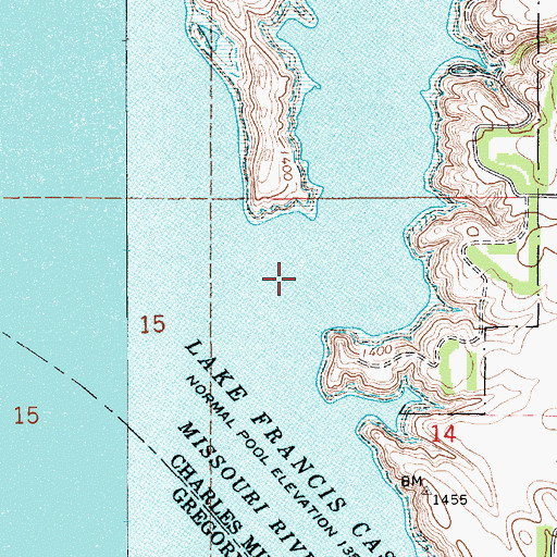 Topographic Map of Pease Creek, SD