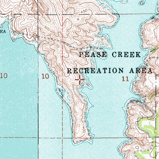 Topographic Map of Pease Creek Recreation Area, SD