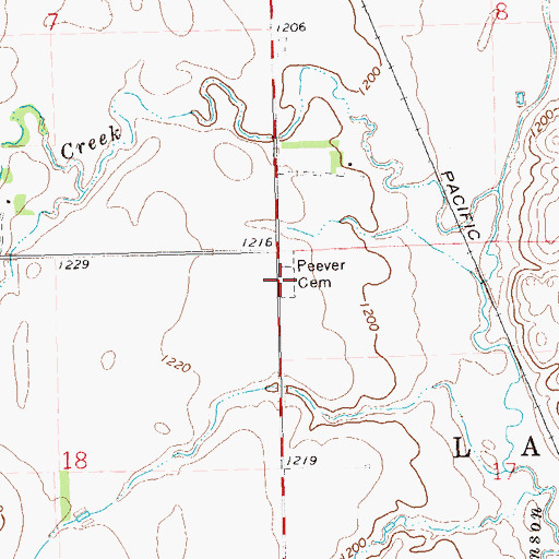 Topographic Map of Peever Cemetery, SD