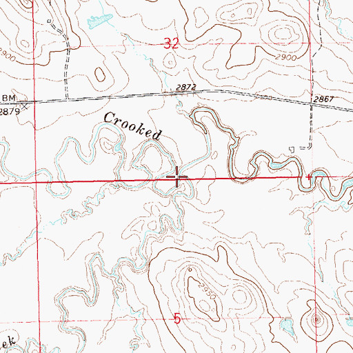 Topographic Map of Petes Creek, SD