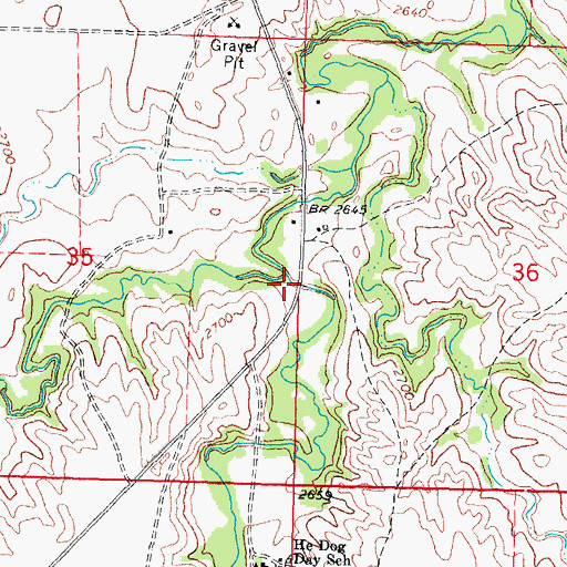 Topographic Map of Phister Creek, SD