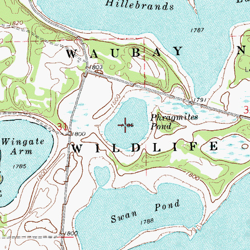 Topographic Map of Phragmites Pond, SD